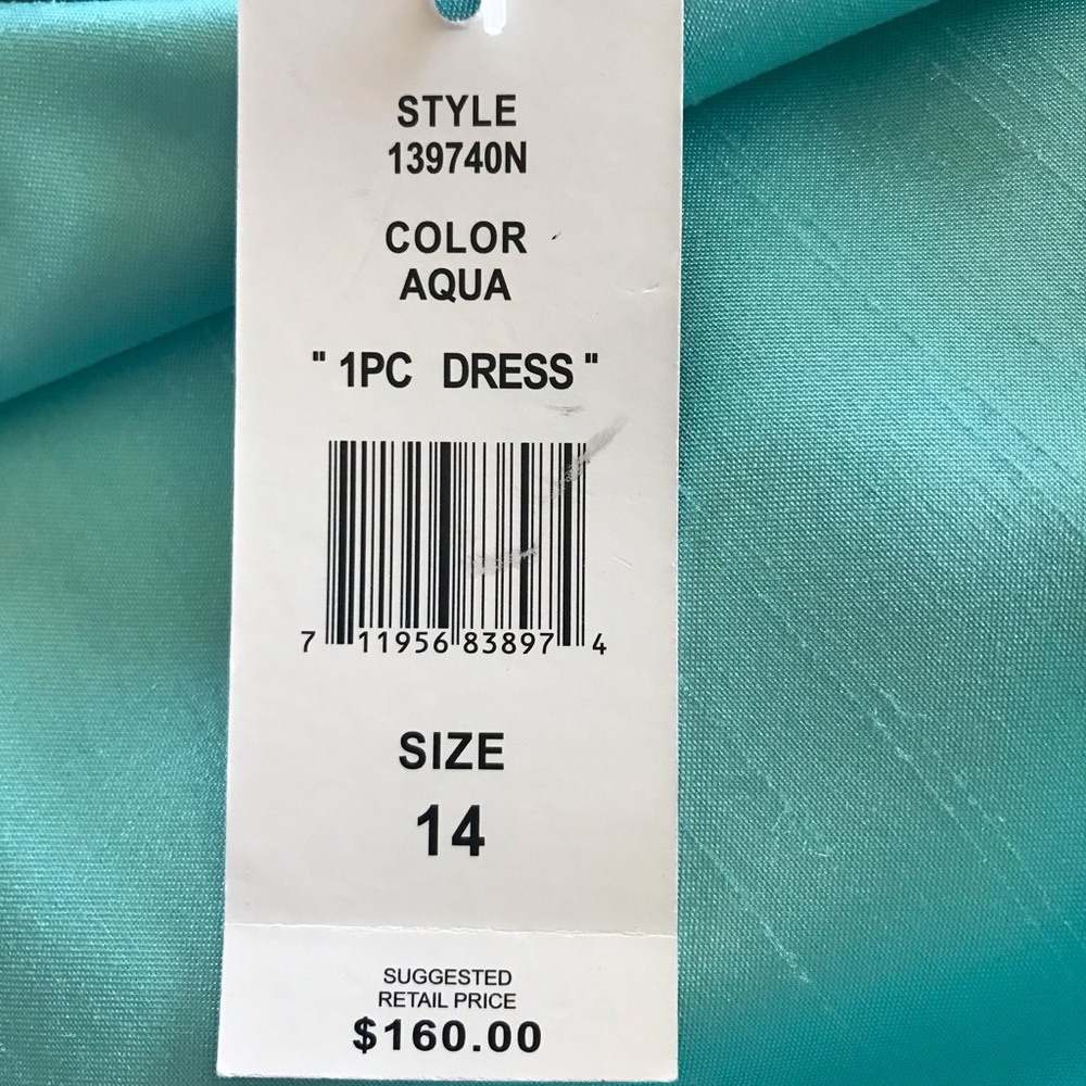 151) Lovely.. NWT aqua DRESS👗John Meyer/JM STUDIO - Picture 2 of 7